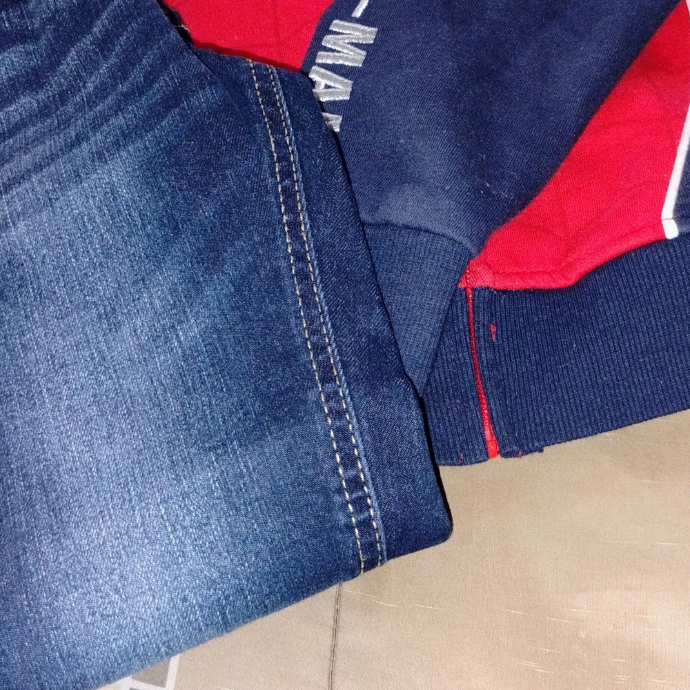 Kids Denim and Red Matching Set